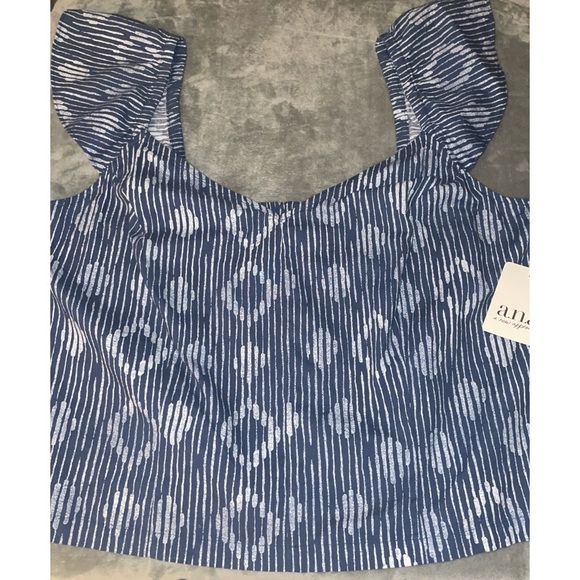 a.n.a Womens V Neck Short Sleeve Blouse New With Tags - Picture 2 of 6